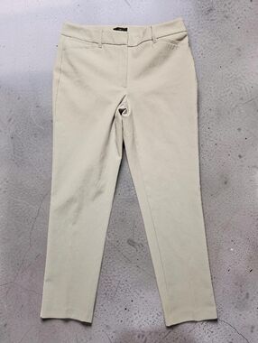 WHITE HOUSE BLACK MARKET "The Slim Ankle"Beige Pants. Size 4/27inseam